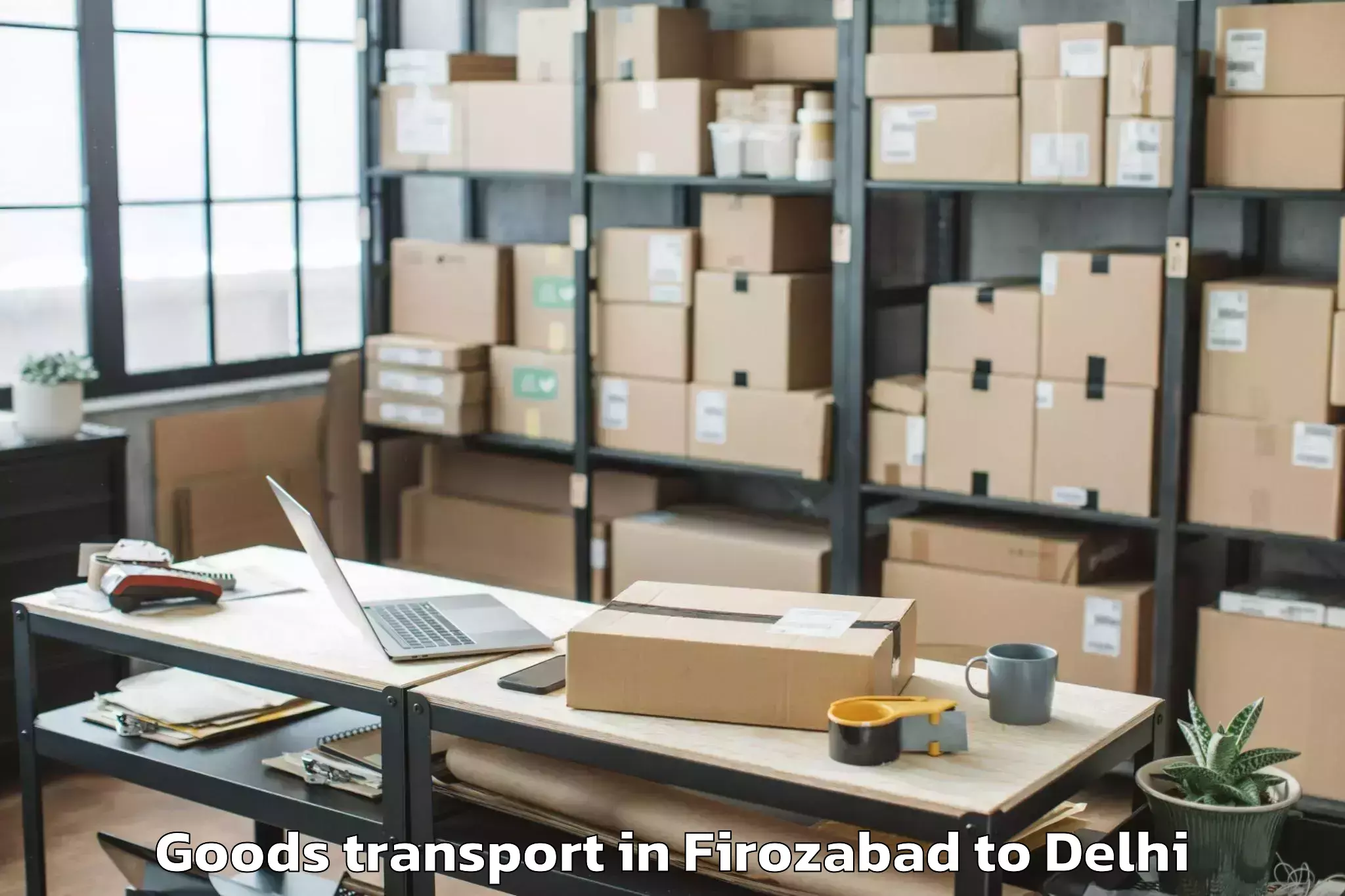 Book Firozabad to Rajouri Garden Goods Transport Online